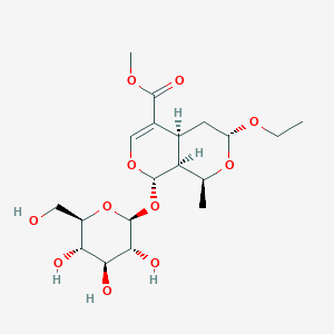 Chemical structure of 7-O-Ethylmorroniside