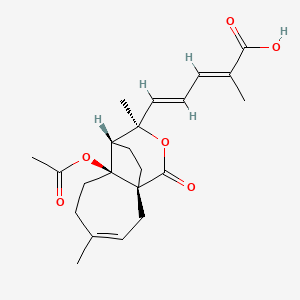 Chemical structure of Pseudolaric acid A