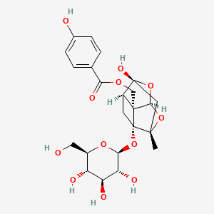 Chemical structure of Oxypaeoniflorin