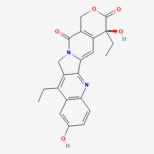 Chemical structure of SN-38 (NK012)