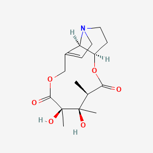 Chemical structure of Crotaline (Monocrotaline)