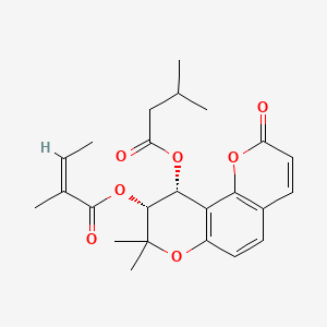 Chemical structure of (+)- Praeruptorin C