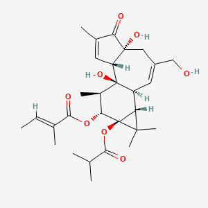 Chemical structure of 12-O-Tiglylphorbol-13-isobutyrate