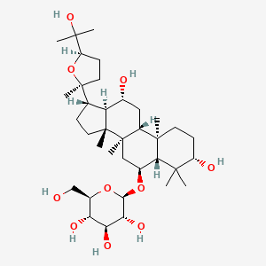 Chemical structure of Pseudoginsenoside-RT5