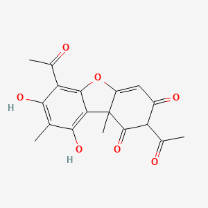 Chemical structure of Usnic acid