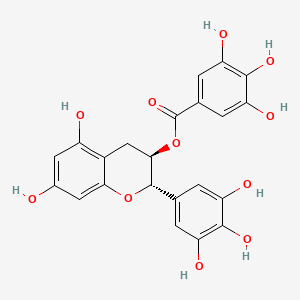 Chemical structure of (-)-Gallocatechin gallate