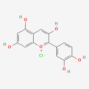Chemical structure of Cyanidin Chloride