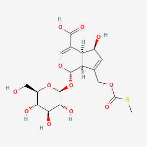 Chemical structure of paederosidic acid