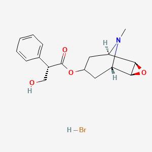 Chemical structure of Scopolamine hydrobromide