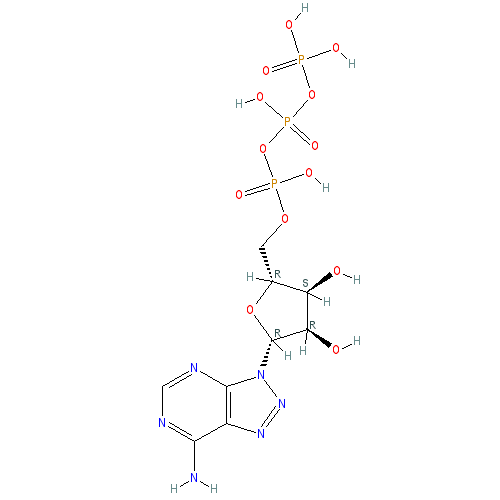 Chemical structure of 8-Azaadenosine-5'-Triphosphate