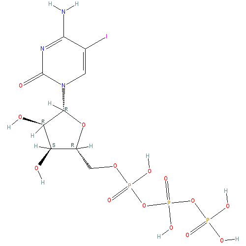 Chemical structure of 5-Iodocytidine-5'-Triphosphate