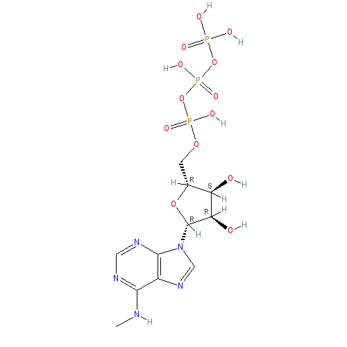 Chemical structure of N6-Methyladenosine-5'-Triphosphate