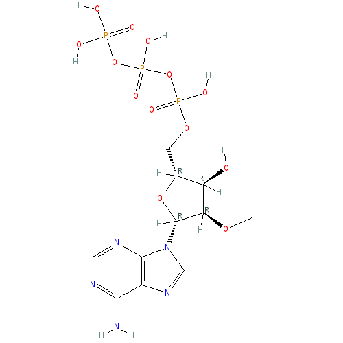 Chemical structure of 2'-O-Methyladenosine-5'-Triphosphate