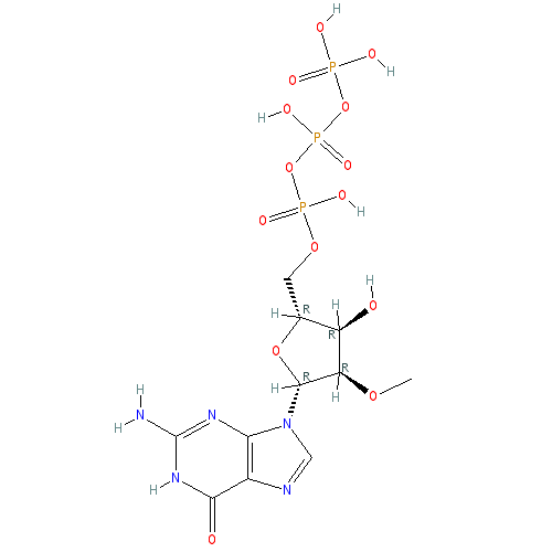 Chemical structure of 2'-O-Methylguanosine-5'-Triphosphate