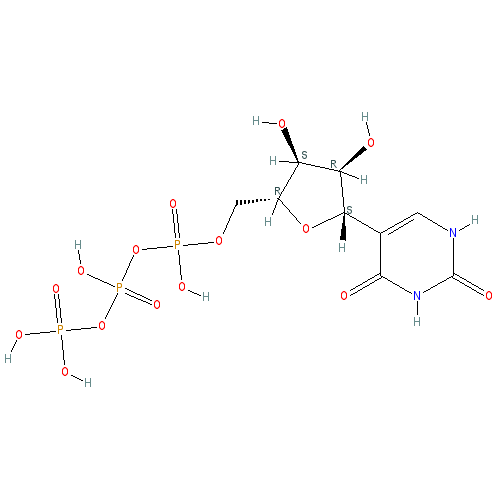 Chemical structure of Pseudouridine-5'-Triphosphate