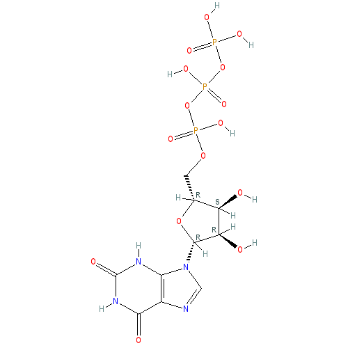 Chemical structure of Xanthosine-5'-Triphosphate