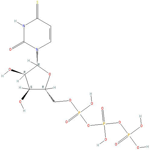 Chemical structure of 4-Thiouridine-5'-Triphosphate