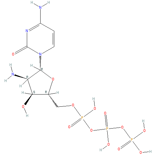 Chemical structure of 2'-Amino-2'-deoxycytidine-5'-Triphosphate