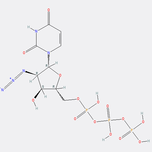 Chemical structure of 2'-Azido-2'-deoxyuridine-5'-Triphosphate