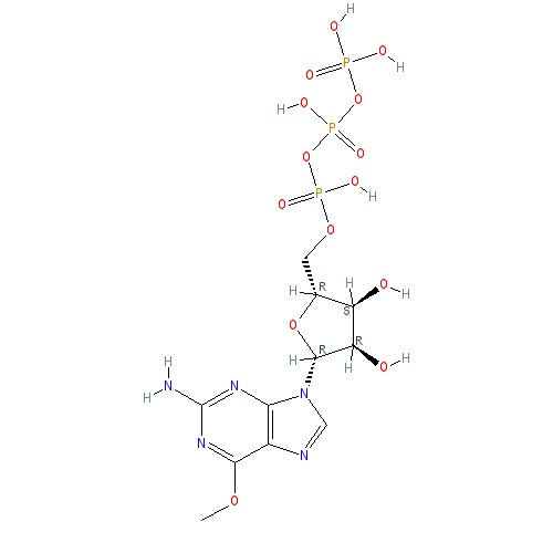 Chemical structure of O6-Methylguanosine-5'-Triphosphate