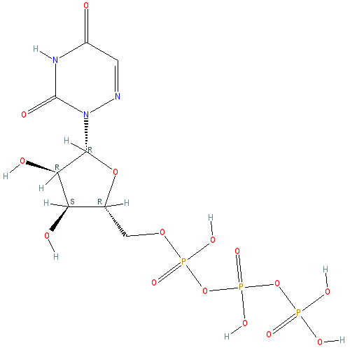 Chemical structure of 6-Azauridine-5'-Triphosphate