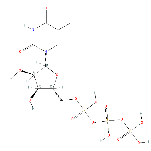 Chemical structure of 2'-O-Methyl-5-methyluridine-5'-Triphosphate