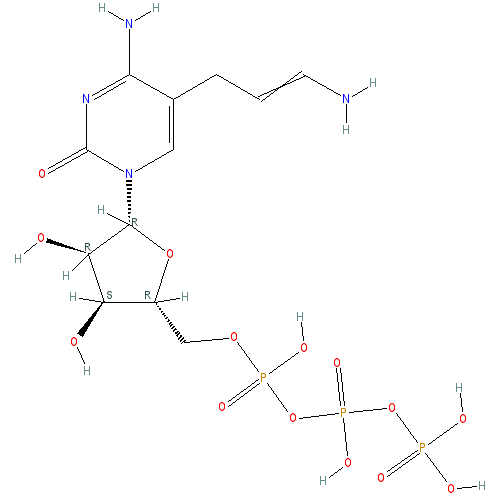 Chemical structure of 5-Aminoallylcytidine-5'-Triphosphate