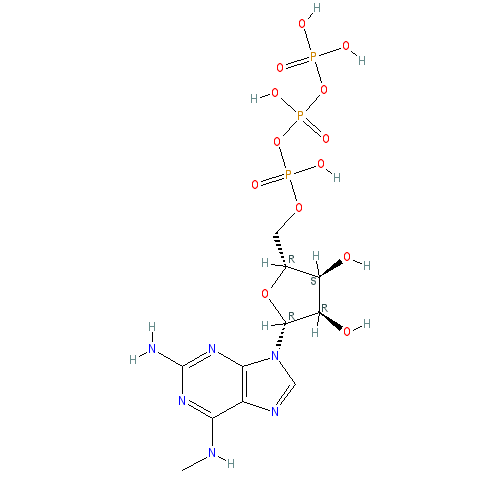 Chemical structure of N6-Methyl-2-Aminoadenosine-5'-Triphosphate