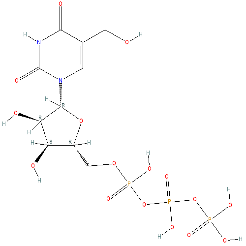Chemical structure of 5-Hydroxymethyluridine-5'-Triphosphate