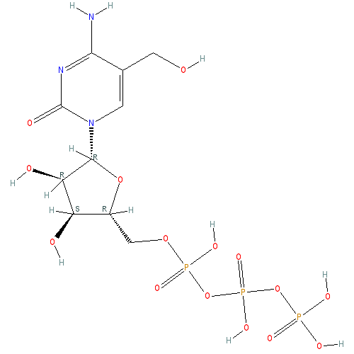 Chemical structure of 5-Hydroxymethylcytidine-5'-Triphosphate