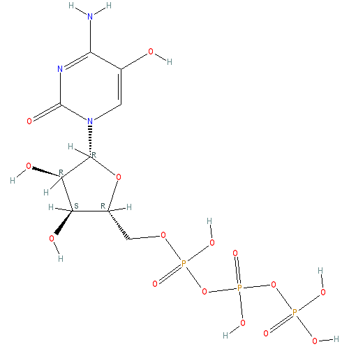 Chemical structure of 5-Hydroxycytidine-5'-Triphosphate