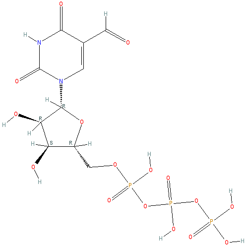 Chemical structure of 5-Formyluridine-5'-Triphosphate