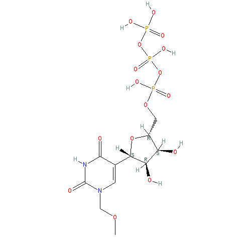 Chemical structure of N1-Methoxymethylpseudouridine-5'-Triphosphate