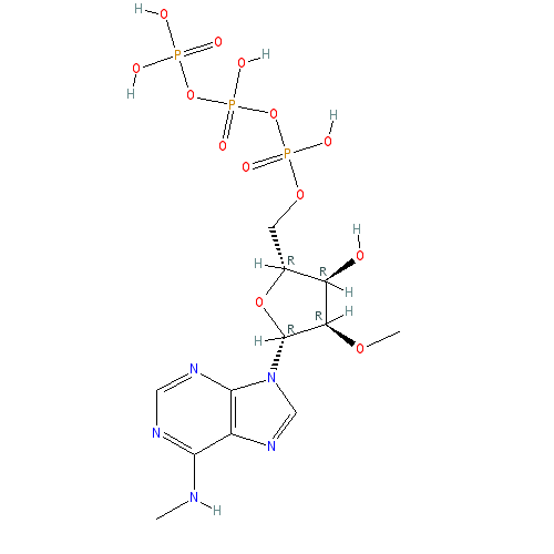 Chemical structure of 2'-O-Methyl-N6-Methyladenosine-5'-Triphosphate