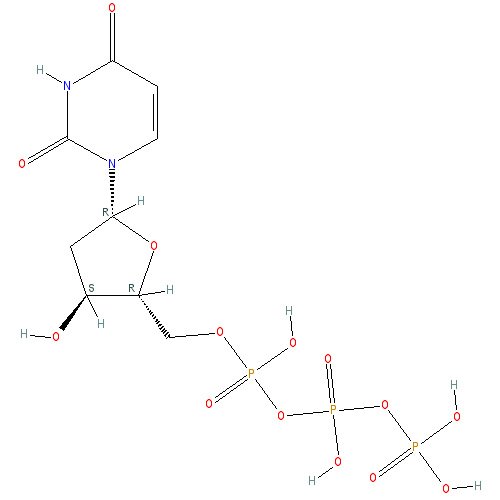 Chemical structure of 2'-Deoxyuridine-5'-Triphosphate