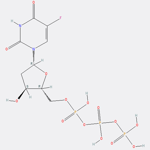 Chemical structure of 5-Fluoro-2'-deoxyuridine-5'-Triphosphate