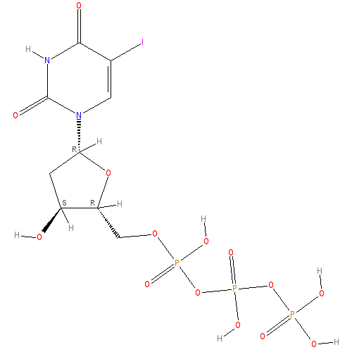 Chemical structure of 5-Iodo-2'-deoxyuridine-5'-Triphosphate
