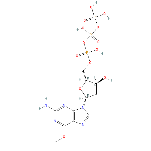 Chemical structure of O6-Methyl-2'-deoxyguanosine-5'-Triphosphate