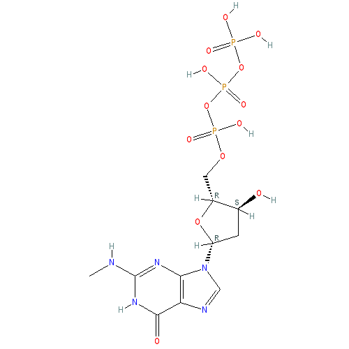 Chemical structure of N2-Methyl-2'-deoxyguanosine-5'-Triphosphate
