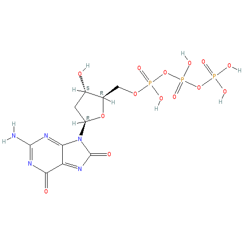 Chemical structure of 8-Oxo-2'-deoxyguanosine-5'-Triphosphate