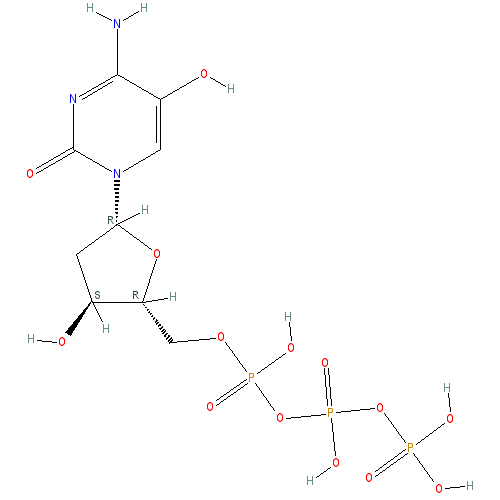 Chemical structure of 5-Hydroxy-2'-deoxycytidine-5'-Triphosphate