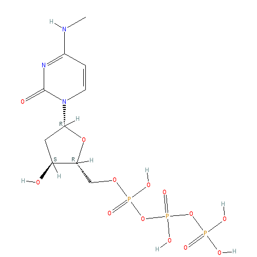 Chemical structure of N4-Methyl-2'-deoxycytidine-5'-Triphosphate