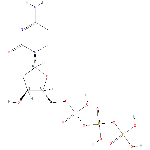 Chemical structure of 2'-Deoxycytidine-5'-Triphosphate