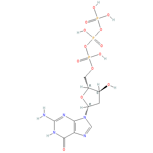 Chemical structure of 2'-Deoxyguanosine-5'-Triphosphate