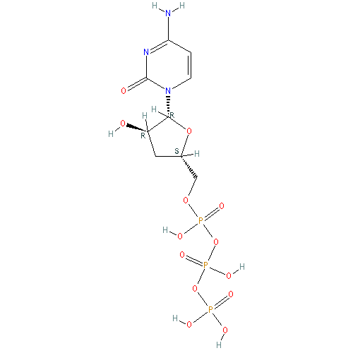 Chemical structure of 3'-Deoxycytidine-5'-Triphosphate